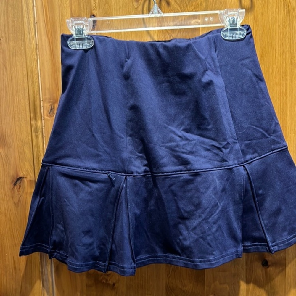 NWT Smashing Golf & Tennis Navy Maddie Skirt, Kick Pleat, Compression Short, S
